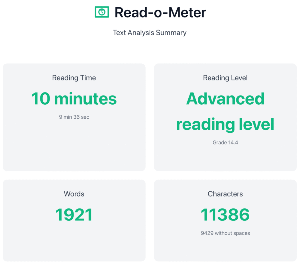 Readable Stats